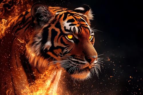 Diamond Painting Tier Diamond Painting Kinder Tiger Daiment Bilder Erwachsene, 5D Kreativ Set für Erwachsene, Vollbohrer Diamanten Malerei Stickerei Kreuzstich Zubehör, für Home Décor 100x150cm Q-16 Diamond Painting Tier Diamond Painting Kinder Tiger Daiment Bilder Erwachsene, 5D Kreativ Set für Erwachsene, Vollbohrer Diamanten Malerei Stickerei Kreuzstich Zubehör, für Home Décor 100x150cm Q-16 von Guyosing