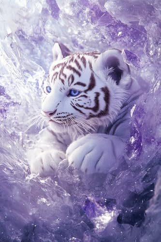Diamond Painting Tiger Diamond Painting Kinder Tier Daiment Bilder Erwachsene, 5D Kreativ Set für Erwachsene, Vollbohrer Diamanten Malerei Stickerei Kreuzstich Zubehör, für Home Décor 50x75cm Q-842 Diamond Painting Tiger Diamond Painting Kinder Tier Daiment Bilder Erwachsene, 5D Kreativ Set für Erwachsene, Vollbohrer Diamanten Malerei Stickerei Kreuzstich Zubehör, für Home Décor 50x75cm Q-842 von Guyosing