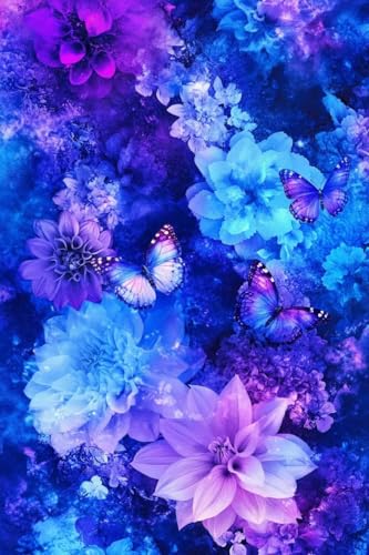 Lila Diamond Painting Schmetterling Diamond Painting Erwachsene, DIY Diamant Bilder, Diamanten Kinder Kreuzstich Diamonds Bastelset Erwachsene Mosaikherstellung Set, für Home Décor 70x105cm Q-829 von Guyosing