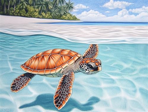 Meer Schildkröte Diamond Painting Erwachsene Bastelset Set, 5D DIY Diamant Painting Kinder Anfänger Strasssteinen Diamanten Bastelset, Geeignet Dekor von Zuhause Wohnzimmer Geschenk 90x120cm z-556 Meer Schildkröte Diamond Painting Erwachsene Bastelset Set, 5D DIY Diamant Painting Kinder Anfänger Strasssteinen Diamanten Bastelset, Geeignet Dekor von Zuhause Wohnzimmer Geschenk 90x120cm z-556 von Guyosing