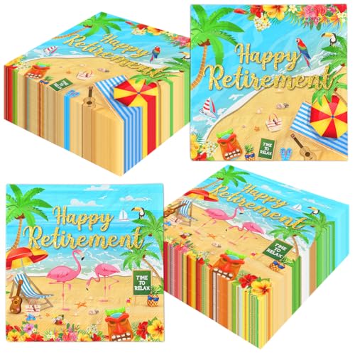 Guzbewu Aloha-Servietten für den Ruhestand, tropische Ruhestandsparty-Dekorationen, 40 Stück, Party-Servietten für den Ruhestand, für Sommer, Strand, Ruhestand, Party-Dekorationen Guzbewu Aloha-Servietten für den Ruhestand, tropische Ruhestandsparty-Dekorationen, 40 Stück, Party-Servietten für den Ruhestand, für Sommer, Strand, Ruhestand, Party-Dekorationen von Guzbewu