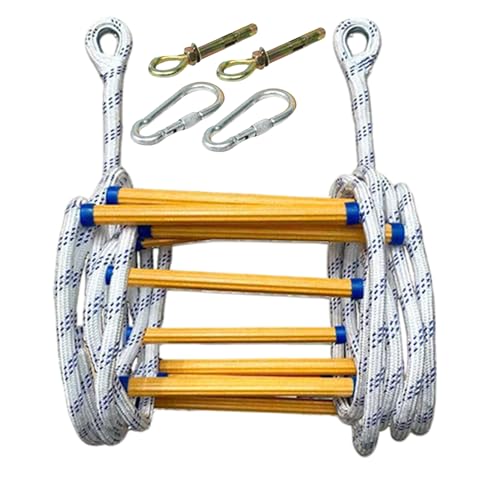 Bootsseilleiter, Marineseilleiter, zusammenklappbar, Epoxidharz, 3 Meter, robuste Kletterseile, 300 kg Sicherheitsausrüstung für Yachten, Kanufahren, Wassersport, hohe Höhe, Arbeit, Dachzugang und Bootsseilleiter, Marineseilleiter, zusammenklappbar, Epoxidharz, 3 Meter, robuste Kletterseile, 300 kg Sicherheitsausrüstung für Yachten, Kanufahren, Wassersport, hohe Höhe, Arbeit, Dachzugang und von Gvblkq