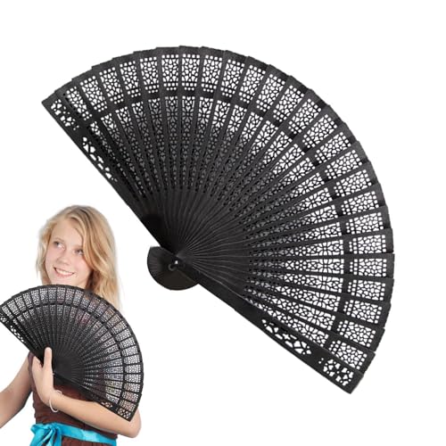 Gvblkq Faltfächer aus – Hohlschnitzerei chinesischer Fächer Vintage Handfächer | Einzigartige Foto-Requisiten, dekorativer handgefertigter Fächer für Brautparty, Frauen, Hochzeitsgast Gvblkq Faltfächer aus – Hohlschnitzerei chinesischer Fächer Vintage Handfächer | Einzigartige Foto-Requisiten, dekorativer handgefertigter Fächer für Brautparty, Frauen, Hochzeitsgast von Gvblkq