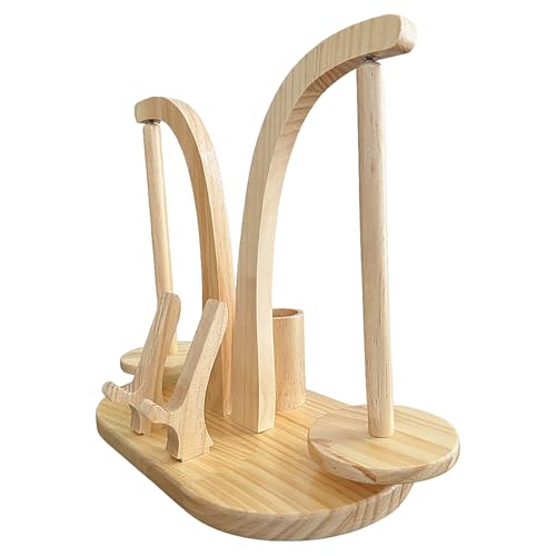Gvblkq Garnhalter, Magnetischer Garnspinner Mit Handyhalter, Holz Spinner Ständer Für Frauen Häkelbegeisterte Strickliebhaber Mutter von Gvblkq