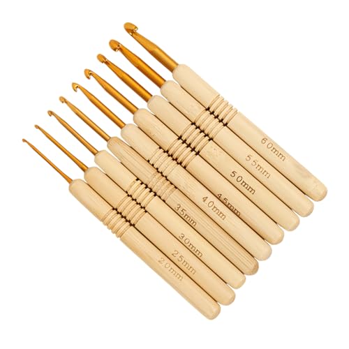 Gvblkq Häkelnadeln, 9 x ergonomische Garn-Häkelnadeln, bequemer Griff, Strickwerkzeug-Set für Anfänger, Großmütter, Häkeler, Stricker, Web- und Bastelprojekte, 13,5 x 1 x 1 cm Gvblkq Häkelnadeln, 9 x ergonomische Garn-Häkelnadeln, bequemer Griff, Strickwerkzeug-Set für Anfänger, Großmütter, Häkeler, Stricker, Web- und Bastelprojekte, 13,5 x 1 x 1 cm von Gvblkq