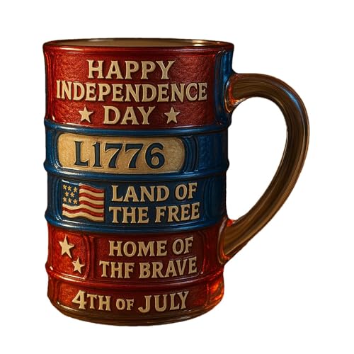 Gvblkq Independence Day Tasse, 4. Juli Unabhängigkeitstag, dekorativer patriotischer Getränkebehälter aus Kunstharz für heiße oder kalte Getränke Gvblkq Independence Day Tasse, 4. Juli Unabhängigkeitstag, dekorativer patriotischer Getränkebehälter aus Kunstharz für heiße oder kalte Getränke von Gvblkq