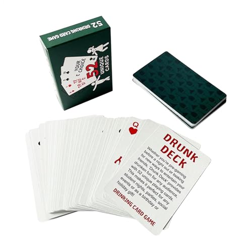 Gvblkq Trinkparty Kartenspiel, Partykartenspiele, Wasserdichtes Festival Poker Set, Anti Perspektive Hartpapier, Spaß Familienunterhaltung, Stabil, Wiederverwendbar, für Heimfeiern, 8,7 x 5,7 cm Gvblkq Trinkparty Kartenspiel, Partykartenspiele, Wasserdichtes Festival Poker Set, Anti Perspektive Hartpapier, Spaß Familienunterhaltung, Stabil, Wiederverwendbar, für Heimfeiern, 8,7 x 5,7 cm von Gvblkq