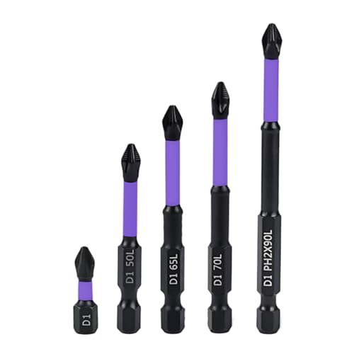 Magnetic Drill Bits Set, High Magnetic Screwdriver Drill Bit Sets, Anti-Shock Power Tool Accessories for Electricians, Drilling and Home Use, 25mm, 50mm, 65mm, 70mm, 90mm Magnetic Drill Bits Set, High Magnetic Screwdriver Drill Bit Sets, Anti-Shock Power Tool Accessories for Electricians, Drilling and Home Use, 25mm, 50mm, 65mm, 70mm, 90mm von Gvblkq