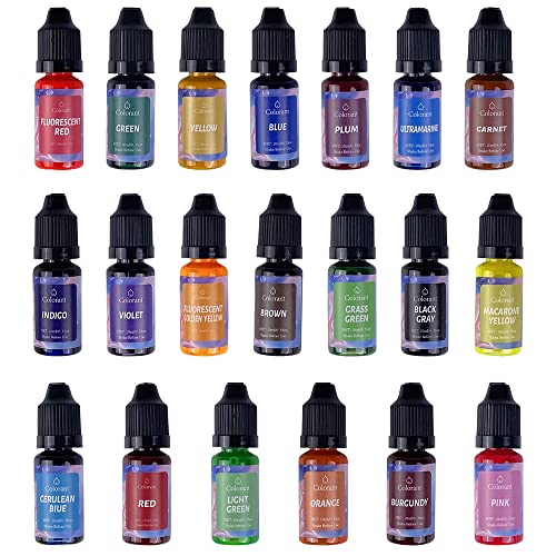 Gvolatee Kerzenfarben - 20 Farben Flüssig Kerzenfarbe für DIY Kerze, Kerzenherstellung - Hochkonzentriert Kerzenwachsfarbe Dye auf Gelwachs - je 10ml Gvolatee Kerzenfarben - 20 Farben Flüssig Kerzenfarbe für DIY Kerze, Kerzenherstellung - Hochkonzentriert Kerzenwachsfarbe Dye auf Gelwachs - je 10ml von Gvolatee
