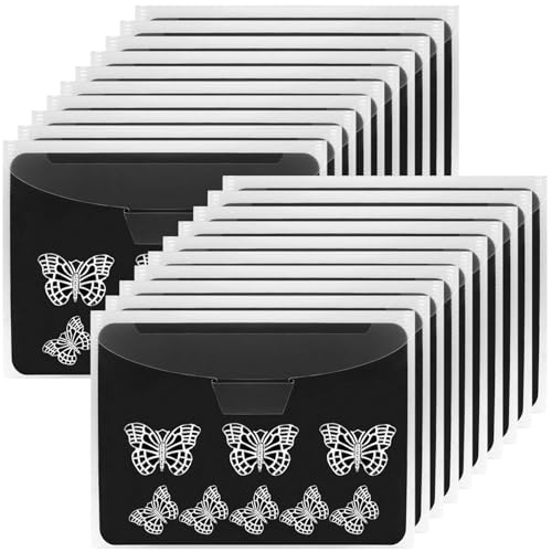 Gvozueei Magnetische Blätter für Stanzformen, Stempel und Stanzformen, Aufbewahrungstaschen, gestanzte Aufbewahrung für Kartenherstellung, 20 Blatt + 20 Beutel, 40 Stück von Gvozueei