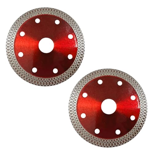 2 Stück 125mm Diamant Trennscheibe, Extra Dünne Diamantscheibe, Dicke 1.2mm, Maße 22.23mm, Fliesen Diamantscheibe, für Vollkeramikfliesen, Antikfliesen, mikrokristallinen Stein, Keramik und Marmor von Gvrxec