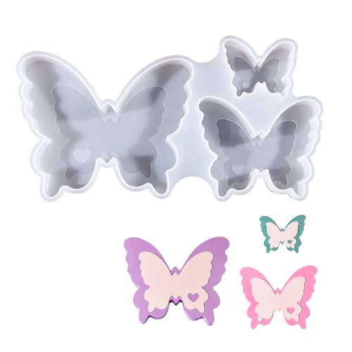 3 in 1 Kerzenform, Silikonform Schmetterling, 3 Größen, Ostern Silikonformen, 3D Silikonformen, Gießformen, für Kerzen, Acryl, Aromatherapie, Seife usw 3 in 1 Kerzenform, Silikonform Schmetterling, 3 Größen, Ostern Silikonformen, 3D Silikonformen, Gießformen, für Kerzen, Acryl, Aromatherapie, Seife usw von Gvrxec