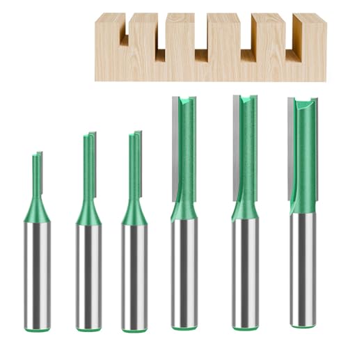 6 Stück Fräser für Oberfräse Set, 8mm Schaft Gerade Fräser Set, 3/4/5/6/7/8mm, Nutenfräser, Holzfräse, Hartmetall Fräser, Holzfräsen Zubehör für Oberfräse, Router Bits, für die Holzbearbeitung 6 Stück Fräser für Oberfräse Set, 8mm Schaft Gerade Fräser Set, 3/4/5/6/7/8mm, Nutenfräser, Holzfräse, Hartmetall Fräser, Holzfräsen Zubehör für Oberfräse, Router Bits, für die Holzbearbeitung von Gvrxec