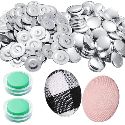 Gvvsjgdbis 100 Sets Abdeckknöpfe-Set mit Werkzeuggrößenknöpfen zum Abdecken von Selbstabdeckungsknöpfen, Stoffbezug, einfache Installation, 2,8 cm Gvvsjgdbis 100 Sets Abdeckknöpfe-Set mit Werkzeuggrößenknöpfen zum Abdecken von Selbstabdeckungsknöpfen, Stoffbezug, einfache Installation, 2,8 cm von Gvvsjgdbis