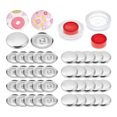 Gvvsjgdbis 100 Sets Abdeckknopf-Set mit Werkzeugen, Stoffknopf-Set, Stoffbezug mit flacher Rückseite, einfach zu bedienen, B Gvvsjgdbis 100 Sets Abdeckknopf-Set mit Werkzeugen, Stoffknopf-Set, Stoffbezug mit flacher Rückseite, einfach zu bedienen, B von Gvvsjgdbis