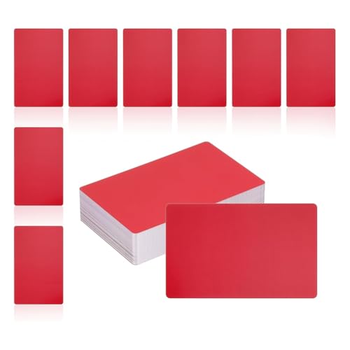 Gvvsjgdbis 150 Stück Metall-Visitenkartenrohlinge, 0,6 cm dick, 8,6 x 5,1 cm, Aluminium-Gravurmaterial für DIY-Visitenkarten, Rot Gvvsjgdbis 150 Stück Metall-Visitenkartenrohlinge, 0,6 cm dick, 8,6 x 5,1 cm, Aluminium-Gravurmaterial für DIY-Visitenkarten, Rot von Gvvsjgdbis