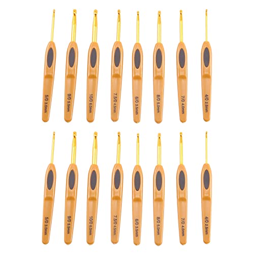 Gvvsjgdbis 16-teiliges handgefertigtes Häkelnadel-Set, Nähwerkzeug, Heimstricknadeln, Aluminiumlegierung, DIY, tragbar Gvvsjgdbis 16-teiliges handgefertigtes Häkelnadel-Set, Nähwerkzeug, Heimstricknadeln, Aluminiumlegierung, DIY, tragbar von Gvvsjgdbis