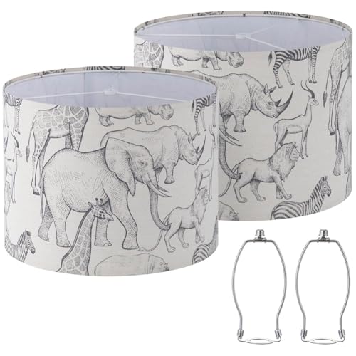 Gvvsjgdbis 2 Lampenschirme, Trommel-Lampenschirme, Lampenschirme für Tischlampe, Stehlampe, Pendelleuchte, Lampenschirm Harfenhalter im Lieferumfang enthalten Gvvsjgdbis 2 Lampenschirme, Trommel-Lampenschirme, Lampenschirme für Tischlampe, Stehlampe, Pendelleuchte, Lampenschirm Harfenhalter im Lieferumfang enthalten von Gvvsjgdbis