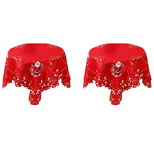 Gvvsjgdbis 2 x bestickte Weihnachtstischdecke, ausgehöhlte runde Tischwäsche, für Restaurant, Esszimmer, Bankett, 84 cm Gvvsjgdbis 2 x bestickte Weihnachtstischdecke, ausgehöhlte runde Tischwäsche, für Restaurant, Esszimmer, Bankett, 84 cm von Gvvsjgdbis