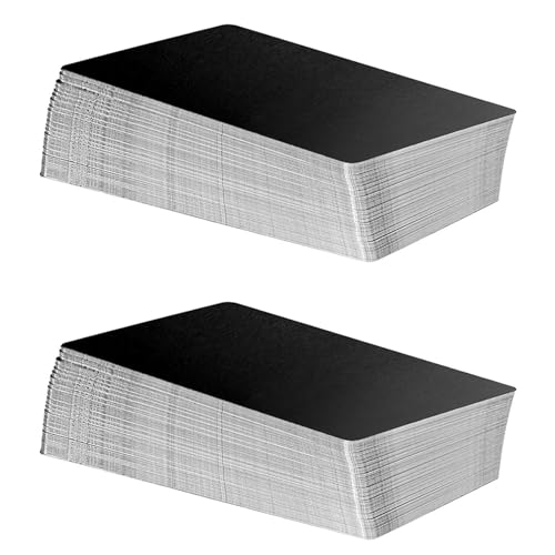 Gvvsjgdbis 200 Stück Metall-Gravurrohlinge Aluminiumblech Gravur Visitenkarte Gravur DIY Geschenkkarten, Mattschwarz Gvvsjgdbis 200 Stück Metall-Gravurrohlinge Aluminiumblech Gravur Visitenkarte Gravur DIY Geschenkkarten, Mattschwarz von Gvvsjgdbis