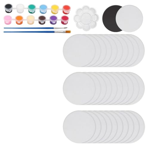 Gvvsjgdbis 30 Stück 6,6 cm Mini-Magnet-Leinwand, magnetische Malleinwand mit Malset, rund Gvvsjgdbis 30 Stück 6,6 cm Mini-Magnet-Leinwand, magnetische Malleinwand mit Malset, rund von Gvvsjgdbis