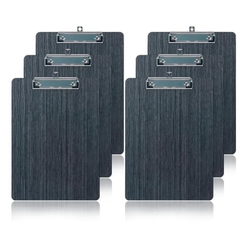Gvvsjgdbis 6er-Pack Klemmbrett, Klemmbrett Aus, Klemmbrett im A5-Letter-Format, Memo-Klemmbrett, Akten-Klemmbrett mit Holzmaserung, Langlebig, Einfach zu Verwenden Gvvsjgdbis 6er-Pack Klemmbrett, Klemmbrett Aus, Klemmbrett im A5-Letter-Format, Memo-Klemmbrett, Akten-Klemmbrett mit Holzmaserung, Langlebig, Einfach zu Verwenden von Gvvsjgdbis