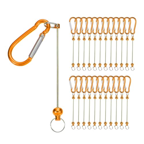 Gvvsjgdbis Beadable Schlüsselanhänger-Stangen, 24 Stück, Metallperlen, Schlüsselbundrohlinge, Großpackung mit Karabinerhaken, Orange Gvvsjgdbis Beadable Schlüsselanhänger-Stangen, 24 Stück, Metallperlen, Schlüsselbundrohlinge, Großpackung mit Karabinerhaken, Orange von Gvvsjgdbis