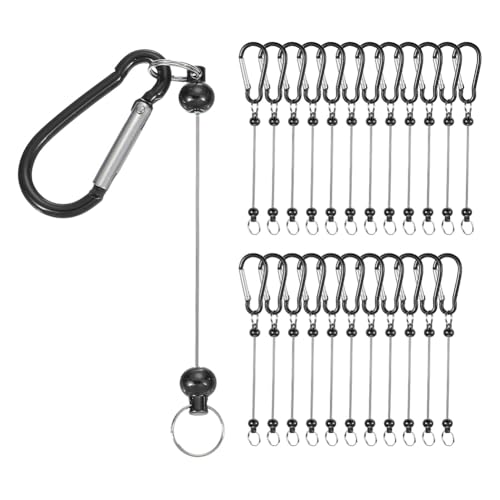 Gvvsjgdbis Beadable Schlüsselanhänger-Stangen, 24 Stück, Metallperlen, Schlüsselbundrohlinge, Großpackung mit Karabinerhaken, Schwarz Gvvsjgdbis Beadable Schlüsselanhänger-Stangen, 24 Stück, Metallperlen, Schlüsselbundrohlinge, Großpackung mit Karabinerhaken, Schwarz von Gvvsjgdbis