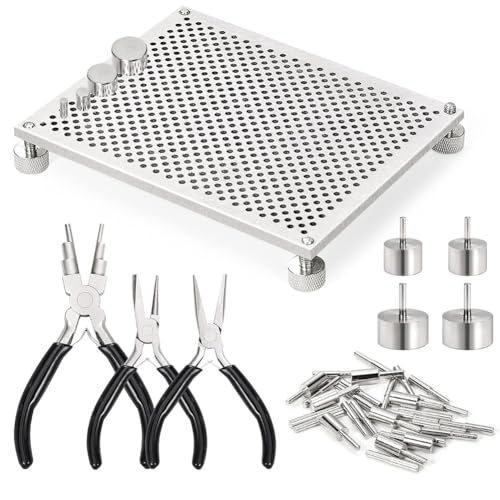 Gvvsjgdbis Drahtwickel-Set, Drahtklemme mit 6-in-1-Drahtbiegezange mit 32 Metallstiften, Drahtwickelwerkzeuge für Schmuckherstellung Gvvsjgdbis Drahtwickel-Set, Drahtklemme mit 6-in-1-Drahtbiegezange mit 32 Metallstiften, Drahtwickelwerkzeuge für Schmuckherstellung von Gvvsjgdbis
