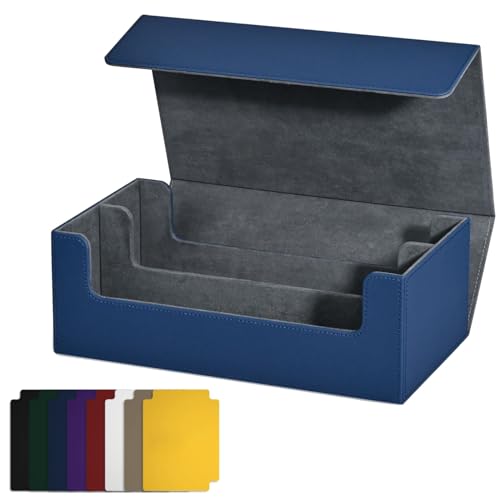 Gvvsjgdbis Kartenaufbewahrungsbox für Sammelkarten, Kartendeck-Hülle, Magnetverschluss, Kartenhalter für Magnetische Spielkarten, Blau von Gvvsjgdbis