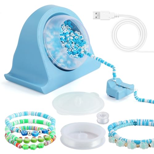 Gvvsjgdbis Perlen-Spinner, Schalen-Tonperlen-Spinner, effizienter elektrischer Perlenspinner für einfache und lustige Schmuckherstellung, einfache Installation, Blau Gvvsjgdbis Perlen-Spinner, Schalen-Tonperlen-Spinner, effizienter elektrischer Perlenspinner für einfache und lustige Schmuckherstellung, einfache Installation, Blau von Gvvsjgdbis