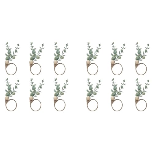Gvvsjgdbis Serviettenringe Set mit 12 rustikalen Eukalyptus-Holzserviettenringen Boho Blatt Holzperle Bauernhaus Serviettenringhalter Gvvsjgdbis Serviettenringe Set mit 12 rustikalen Eukalyptus-Holzserviettenringen Boho Blatt Holzperle Bauernhaus Serviettenringhalter von Gvvsjgdbis