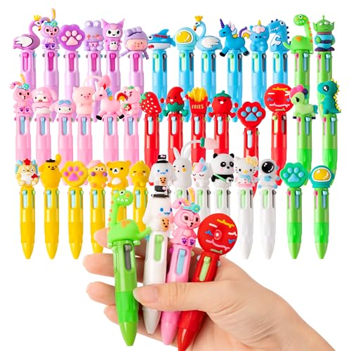 GwaOery 42 Stück Kugelschreiber für Kinder, 4-in-1 mehrfarbiger Kugelschreiber, Mini-Cartoon-Stift, Schulabgänger, Geschenke für Studenten, Bürobedarf, Kinder-Partytütenfüller, 7 Farben mit GwaOery 42 Stück Kugelschreiber für Kinder, 4-in-1 mehrfarbiger Kugelschreiber, Mini-Cartoon-Stift, Schulabgänger, Geschenke für Studenten, Bürobedarf, Kinder-Partytütenfüller, 7 Farben mit von GwaOery