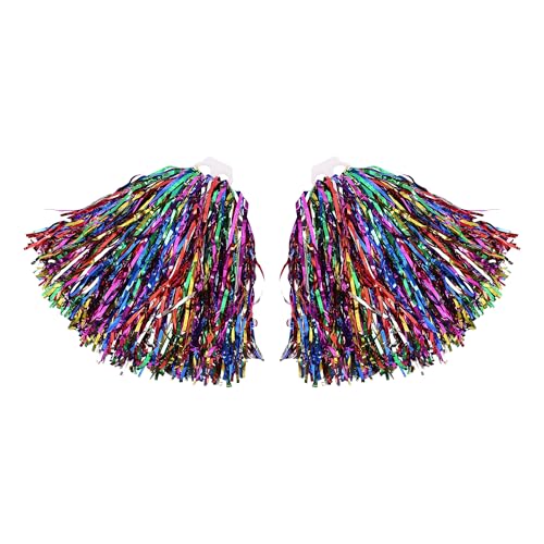 Gwezmxs Cheerleader Pompons mit Griffen für Sportwettbewerb, 2 Stück Set von Gwezmxs