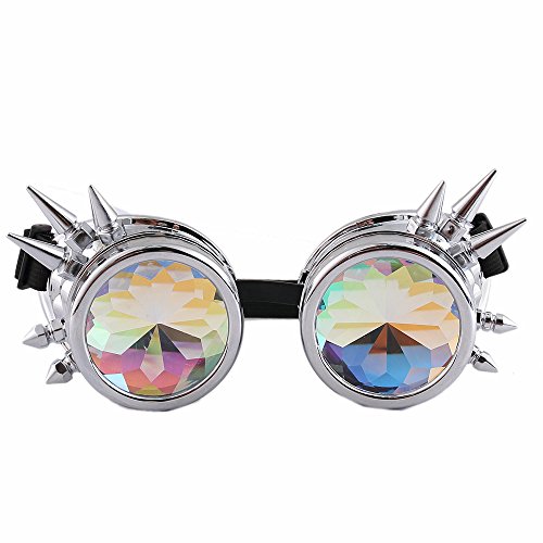 Gwezmxs Steampunk Brille Gläser Verstellbare Größe, Karneval/Cosplay/Halloween Accessoire - GXD231-C von Gwezmxs