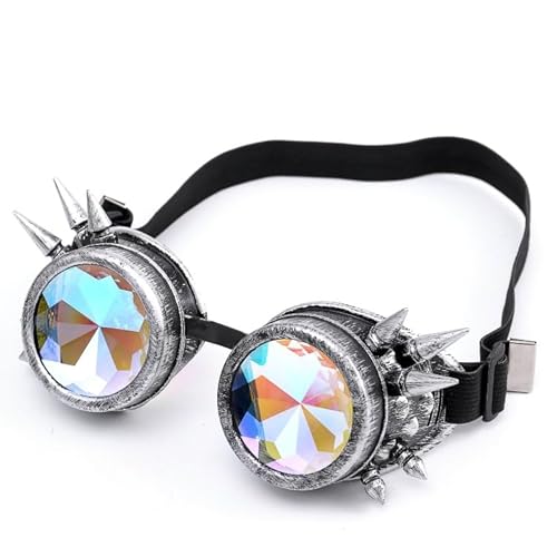 Gwezmxs Steampunk Brille Gläser Verstellbare Größe, Karneval/Cosplay/Halloween Accessoire - GXD231-F von Gwezmxs