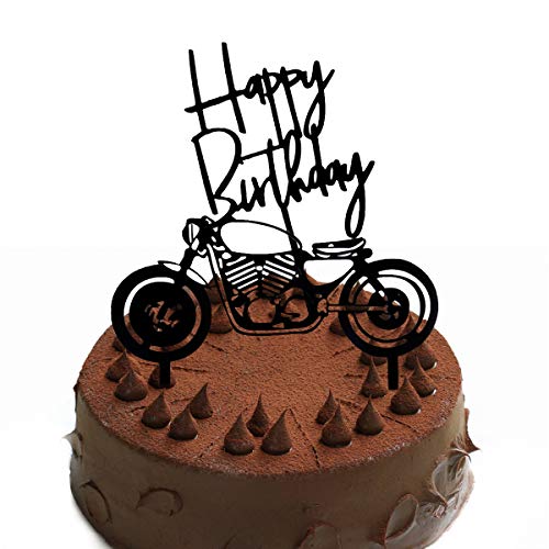 Gwolf tortendeko Motorrad, Motorrad Cake Topper, tortenaufleger Motorrad, Motorrad Geschenke für männer Geburtstag Party oder Jungen Geburtstag von Gwolf