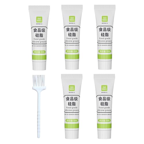5 Stück Silikonfett Silicone Grease O Ring Fett Mit Pinsel, Schmierfett Für Armaturen, Dichtungen Armaturen-Fett Für Kaffeemaschinen, Eismaschinen, Wasserreiniger 10 G 5 Stück Silikonfett Silicone Grease O Ring Fett Mit Pinsel, Schmierfett Für Armaturen, Dichtungen Armaturen-Fett Für Kaffeemaschinen, Eismaschinen, Wasserreiniger 10 G von Gwtdtoad