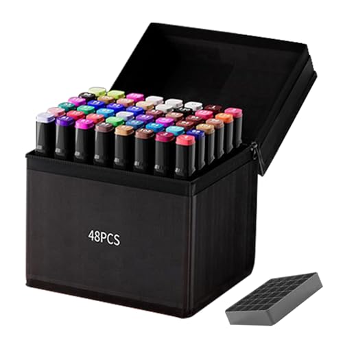 Gwtdtoad Alkohol Stifte Set Kunst Marker Stifte Farben Markierstift Set Wasserdicht Doppelkopf Zeichenstifte Ausmalstifte Aquarellmarker Für Kinder, 48–120 Farben Gwtdtoad Alkohol Stifte Set Kunst Marker Stifte Farben Markierstift Set Wasserdicht Doppelkopf Zeichenstifte Ausmalstifte Aquarellmarker Für Kinder, 48–120 Farben von Gwtdtoad