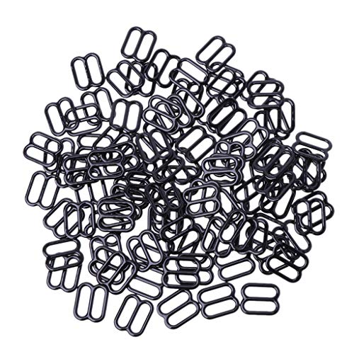 Gwxevce 100pcs Metall Dessous Verstellbarer Näh-BH Schieber Ringe Schnallen DIY 6mm-15mm Schwarz Gwxevce 100pcs Metall Dessous Verstellbarer Näh-BH Schieber Ringe Schnallen DIY 6mm-15mm Schwarz von Gwxevce