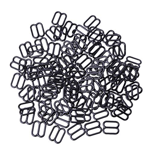 Gwxevce 100pcs Metall Dessous Verstellbarer Näh-BH Schieber Ringe Schnallen DIY 6mm-15mm Schwarz Gwxevce 100pcs Metall Dessous Verstellbarer Näh-BH Schieber Ringe Schnallen DIY 6mm-15mm Schwarz von Gwxevce