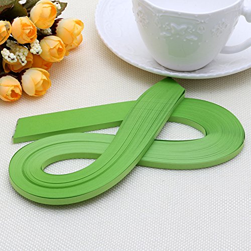 Gwxevce 120 Streifen Quilling Paper 5mm Breite Einfarbiges Origami-Papier DIY Hand Crafts Fruit Green / von Gwxevce