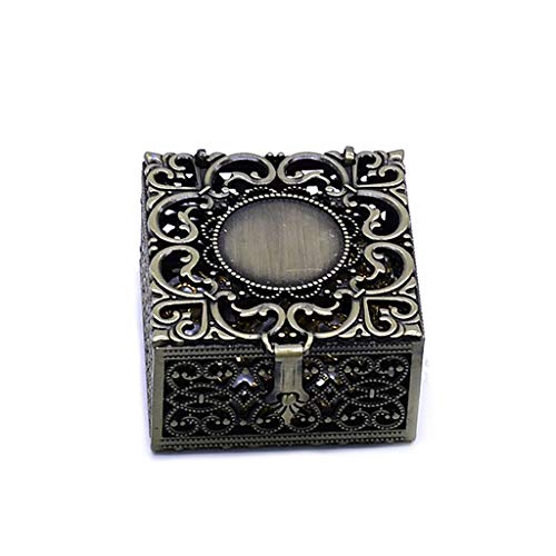 Gwxevce Rosenkranz Perle Box Halskette Metall Christlich Katholisch Religiöser Schmuck Etui Lagerung Bronze von Gwxevce