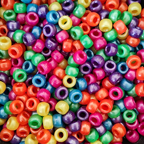 Gxadwzy 500 Stück Pony Beads 6x9mm Perlenglanz Bunte Perlen mit Großem Loch für Schmuck, Armbänder, Ketten, Schlüsselanhänger, Basteln Gxadwzy 500 Stück Pony Beads 6x9mm Perlenglanz Bunte Perlen mit Großem Loch für Schmuck, Armbänder, Ketten, Schlüsselanhänger, Basteln von Gxadwzy