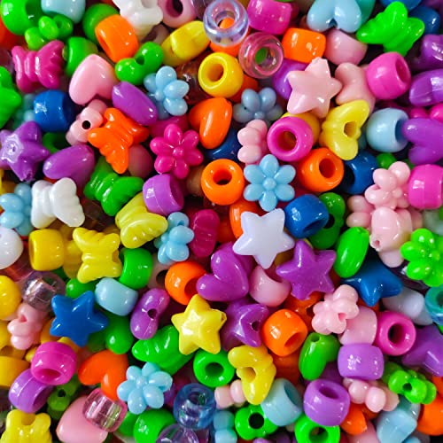 Gxadwzy 500 Pony Beads Herzen Stern Blumen Schmetterling Perlen für Schmuck, Armbänder, Ketten, Schlüsselanhänger, Basteln Gxadwzy 500 Pony Beads Herzen Stern Blumen Schmetterling Perlen für Schmuck, Armbänder, Ketten, Schlüsselanhänger, Basteln von Gxadwzy