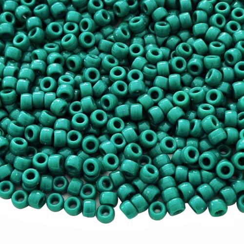 Gxadwzy 500 Stück Pony Beads 6x9mm Grün Perlen mit Großem Loch für Schmuck, Armbänder, Ketten, Schlüsselanhänger, Basteln Gxadwzy 500 Stück Pony Beads 6x9mm Grün Perlen mit Großem Loch für Schmuck, Armbänder, Ketten, Schlüsselanhänger, Basteln von Gxadwzy