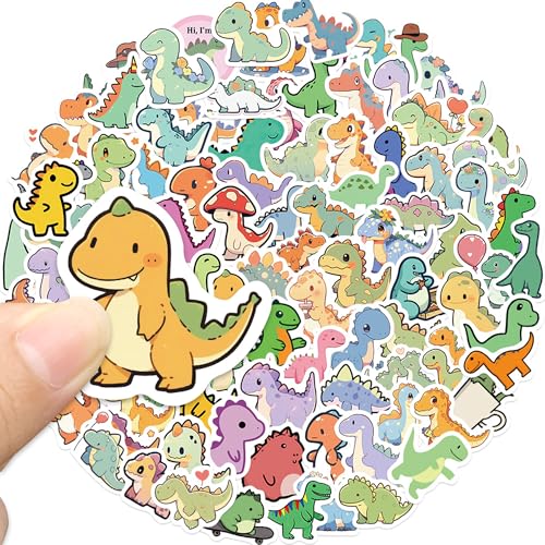 Gxdamxz Dinosaurier, Dino Sticker Cartoon Aufkleber für Fahrrad, Roller, Notebook, Dinosaur Stickers, 100 Stück von Gxdamxz