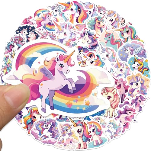 Gxdamxz Einhornsticker, Einhorn Sticker Mädchen Kinder Aufkleber für Fahrrad Skateboard Laptop, 50 Stück von Gxdamxz