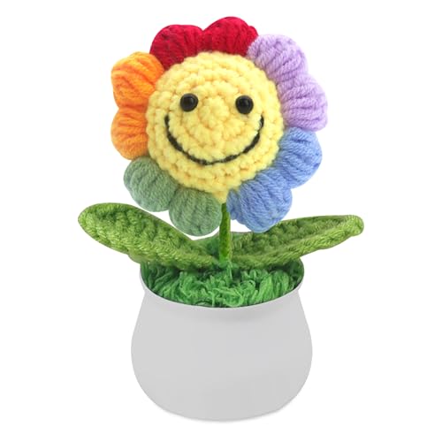 Gxdamxz Gehäkelte Blumen, Pocket Hug Häkelblumen Sonnenblume, Positive Häkel Topfblumen, Bunt Gxdamxz Gehäkelte Blumen, Pocket Hug Häkelblumen Sonnenblume, Positive Häkel Topfblumen, Bunt von Gxdamxz