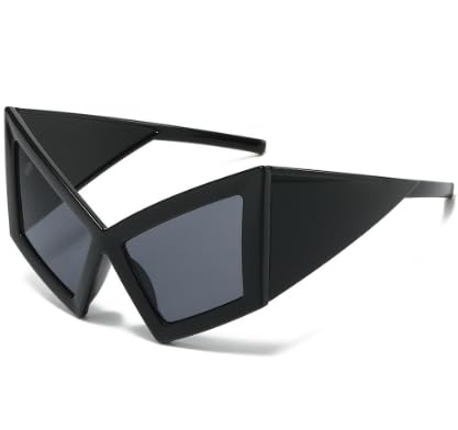 Gxdamxz Lustige Sonnenbrille, Brillen Witzige Geformte mit Großem Rahmen für Halloween/Karneval/Party (Schwarz) von Gxdamxz